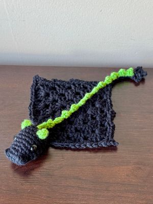 SC Dragon - Finger Puppet - Black/Green