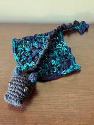 SC Dragon - Finger Puppet - Lg - MultiTeal