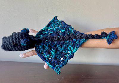 SC Dragon - Finger Puppet - Lg - MultiTeal
