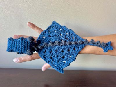 SC Dragon - Finger Puppet - Dk Blue