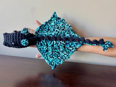 SC Dragon - Finger Puppet - Lg - MultiBlue