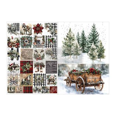 FFFPA A4 Farmhouse Frost Decoupage Paper