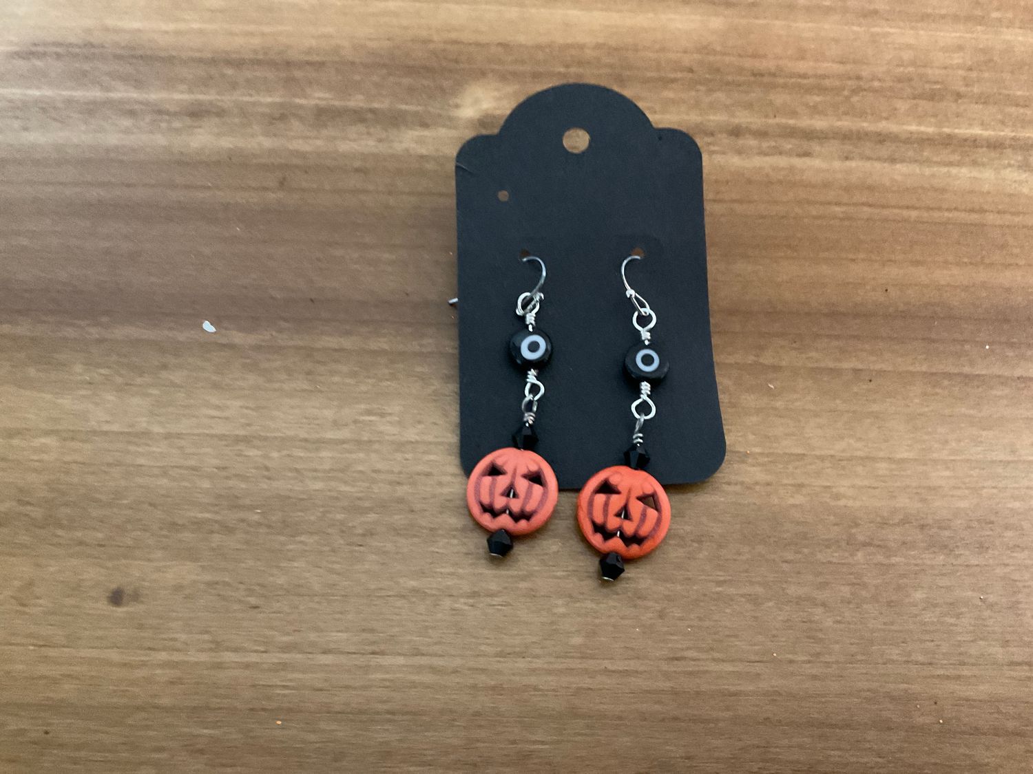 HE6 Evil Eye w Jack O Lantern Earrings