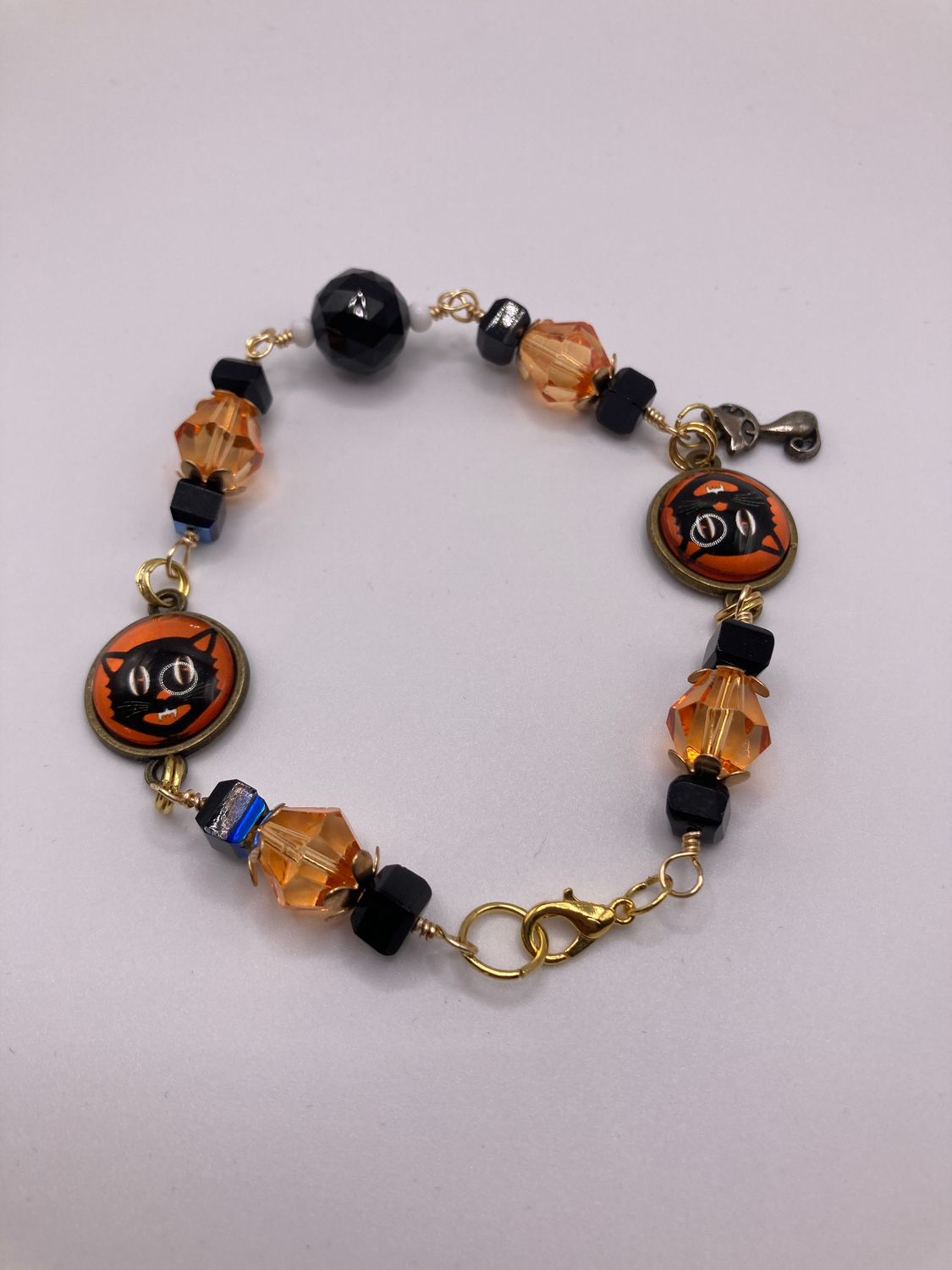 HB4 Halloween Cat Bracelet