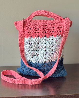 SC - Market Bag - Coral/Speckle/Blue - 100% Cotton