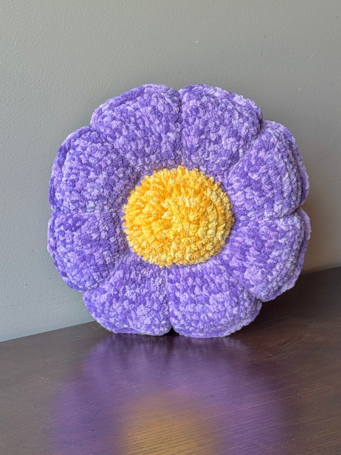 SC - Flower Pillow - Purple/Yellow