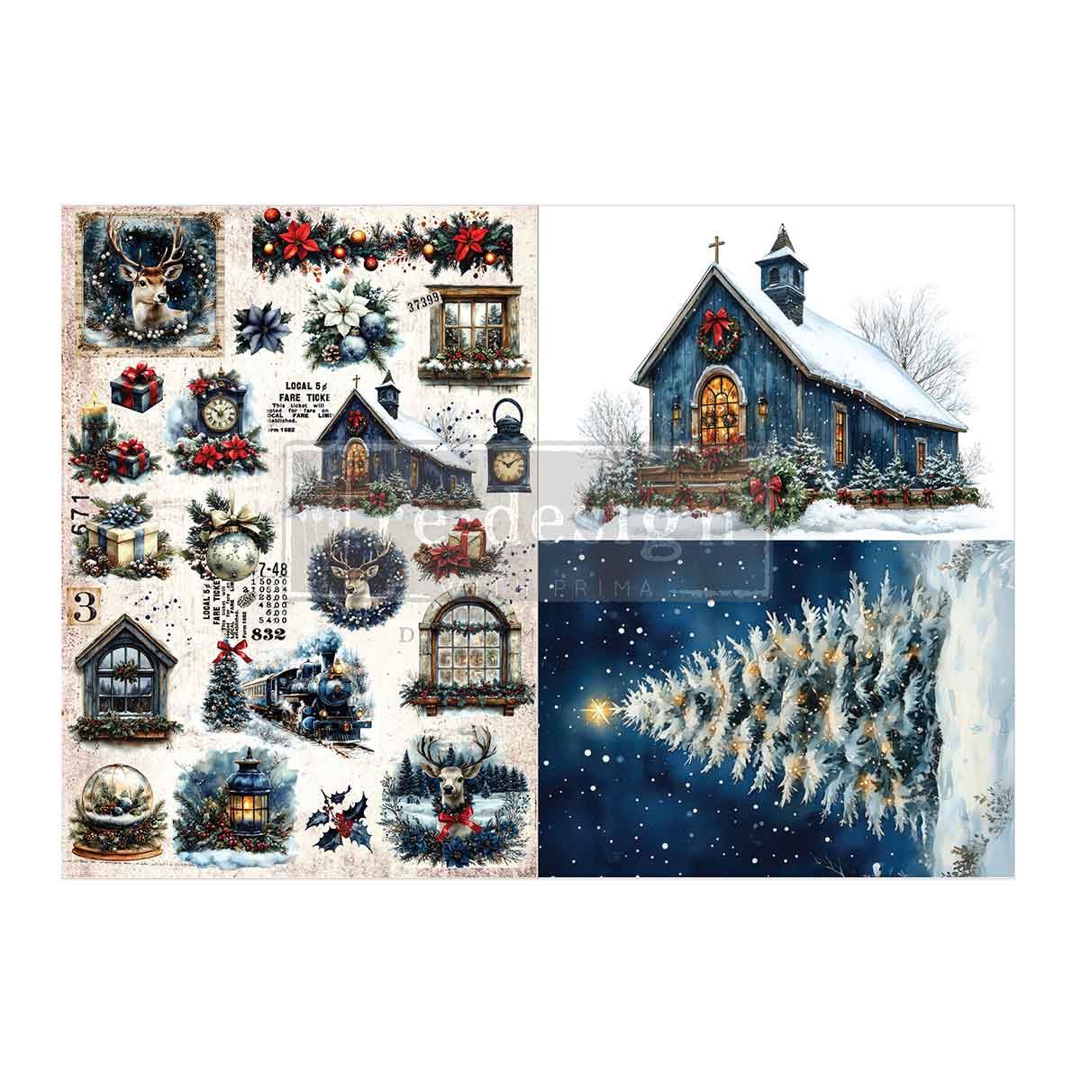 FFFPA Hearth &amp; Holly A3 Decoupage Fiber Paper