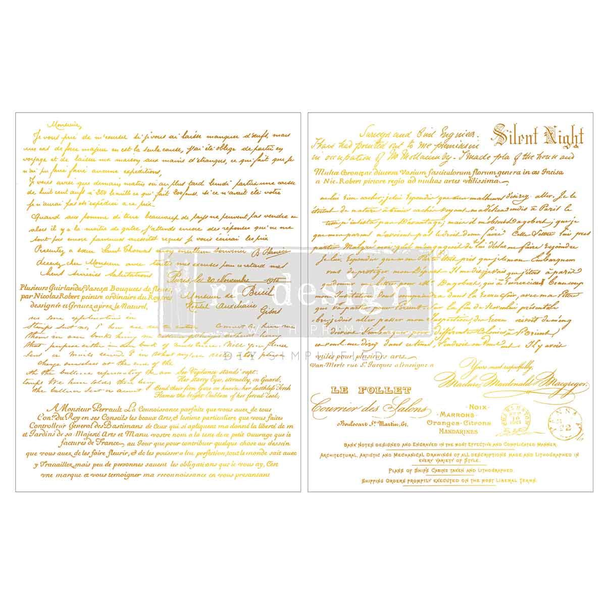 FFFPA Middy Foil Transfer Gilded Noel Script