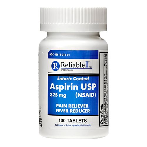 ASPIRIN 325MG EC TABLET 100CT