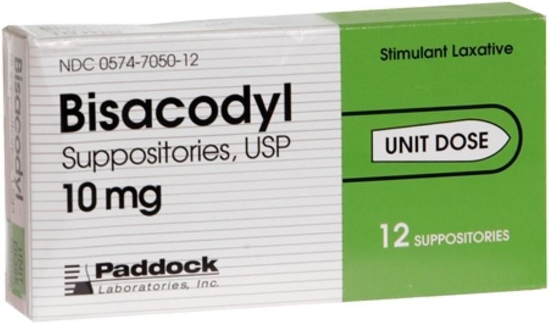 Bisacodyl Suppositories USP 10 Mg 12 Each