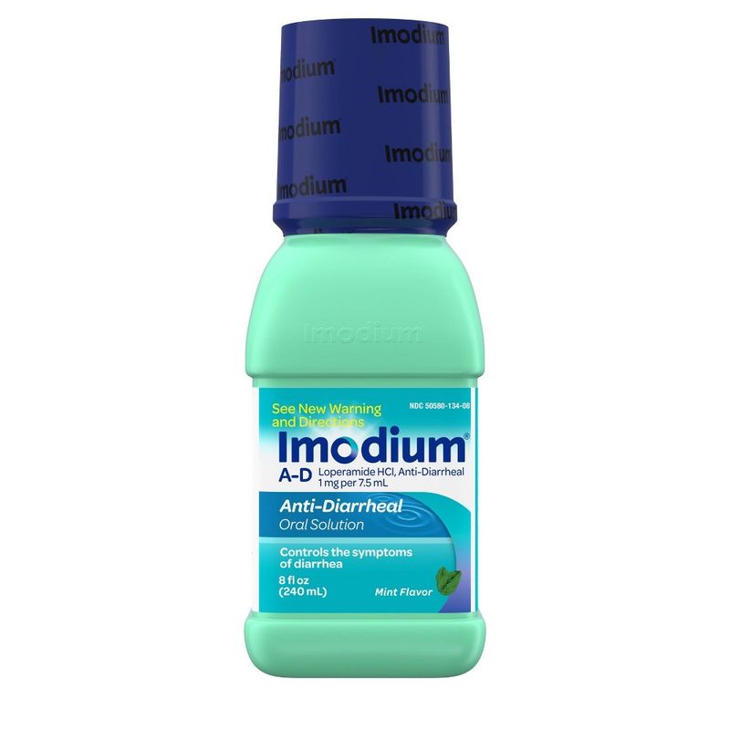 Imodium a-D Liquid Oral Anti-Diarrheal Medicine Mint - 8.0 Fl Oz