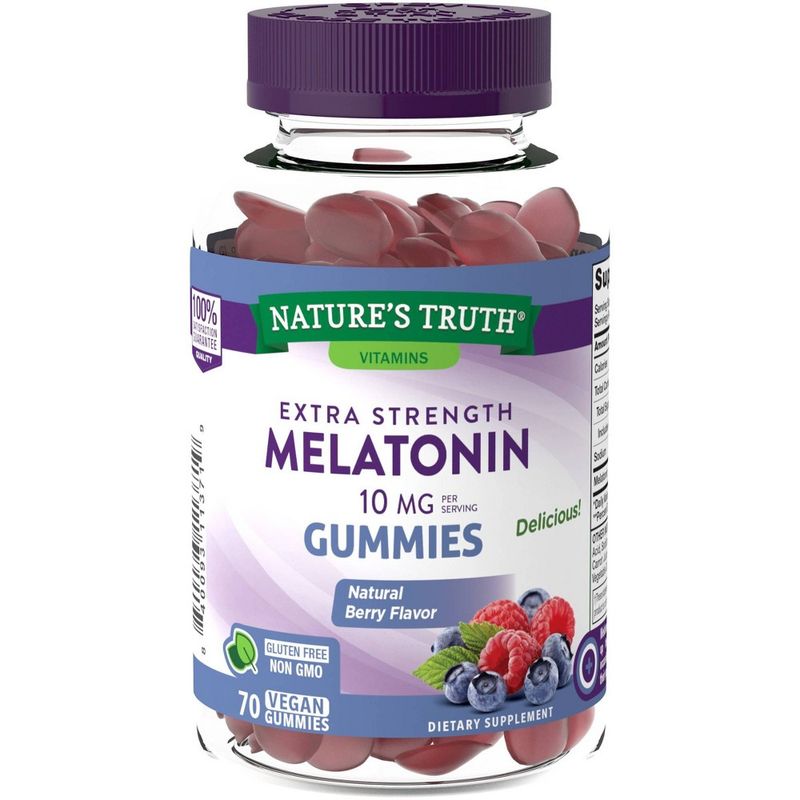 Nature's Truth Melatonin Gummies 10 Mg Natural Berry Flavor - 70.0 Ea