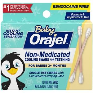BABY ORAJEL NON-MED COOLING SWABS 12CT