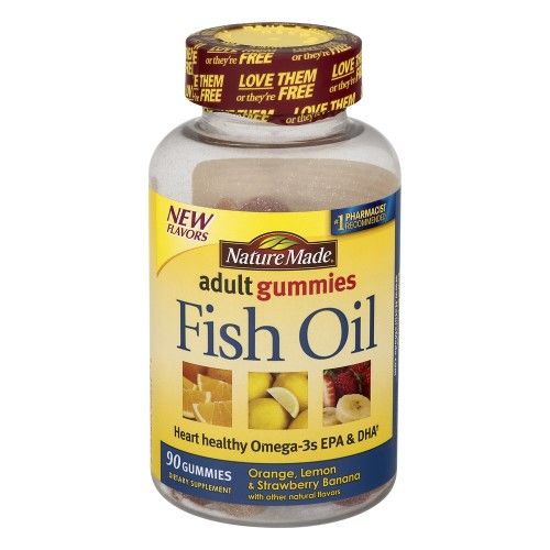 Nature Made Fish Oil Gummies with Omega 3s EPA and DHA Orange, Lemon & Strawberry - 90.0 Ea