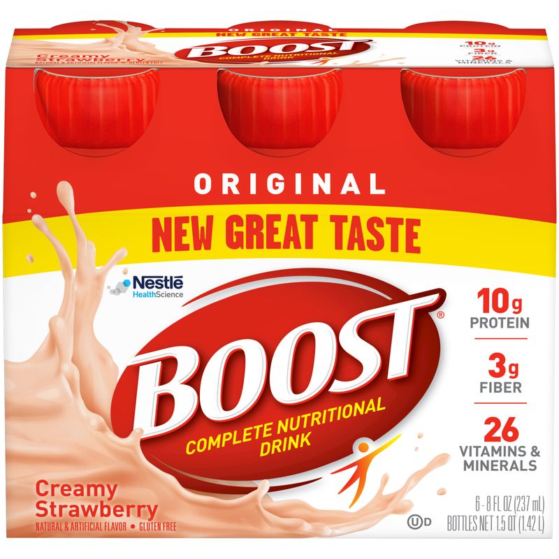 Boost Original, Complete Nutritional Drink Creamy Strawberry - 8.0 Fl Oz X 6 Pack
