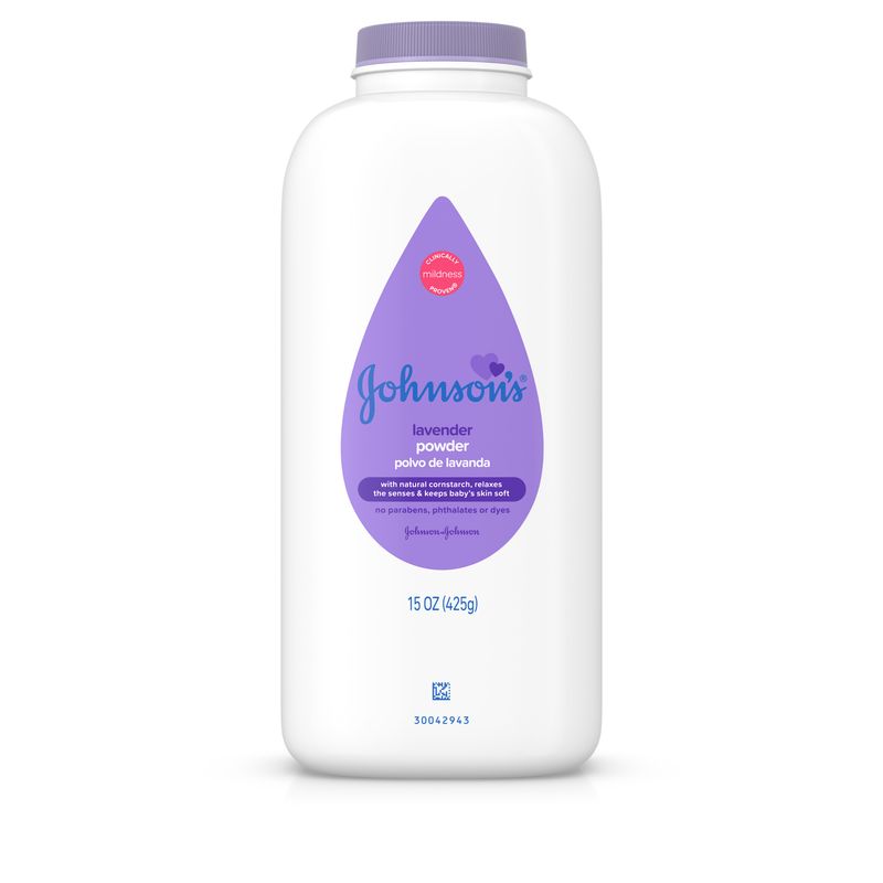 Johnson S Lavender Baby Powder with Naturally Derived Cornstarch  15 Oz