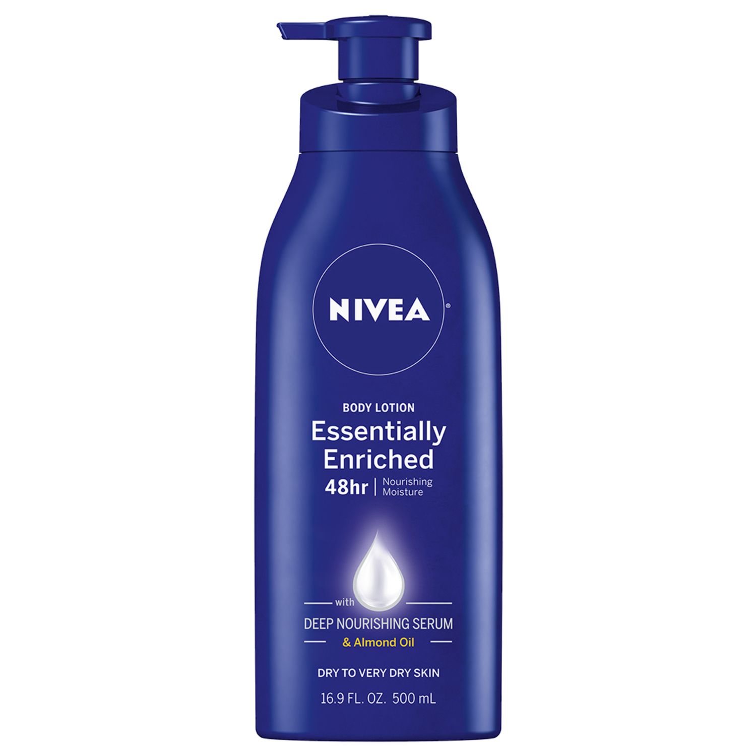 NIVEA Essentially Enriched Body Lotion for Dry Skin  16.9 Fl Oz Pump Bottle