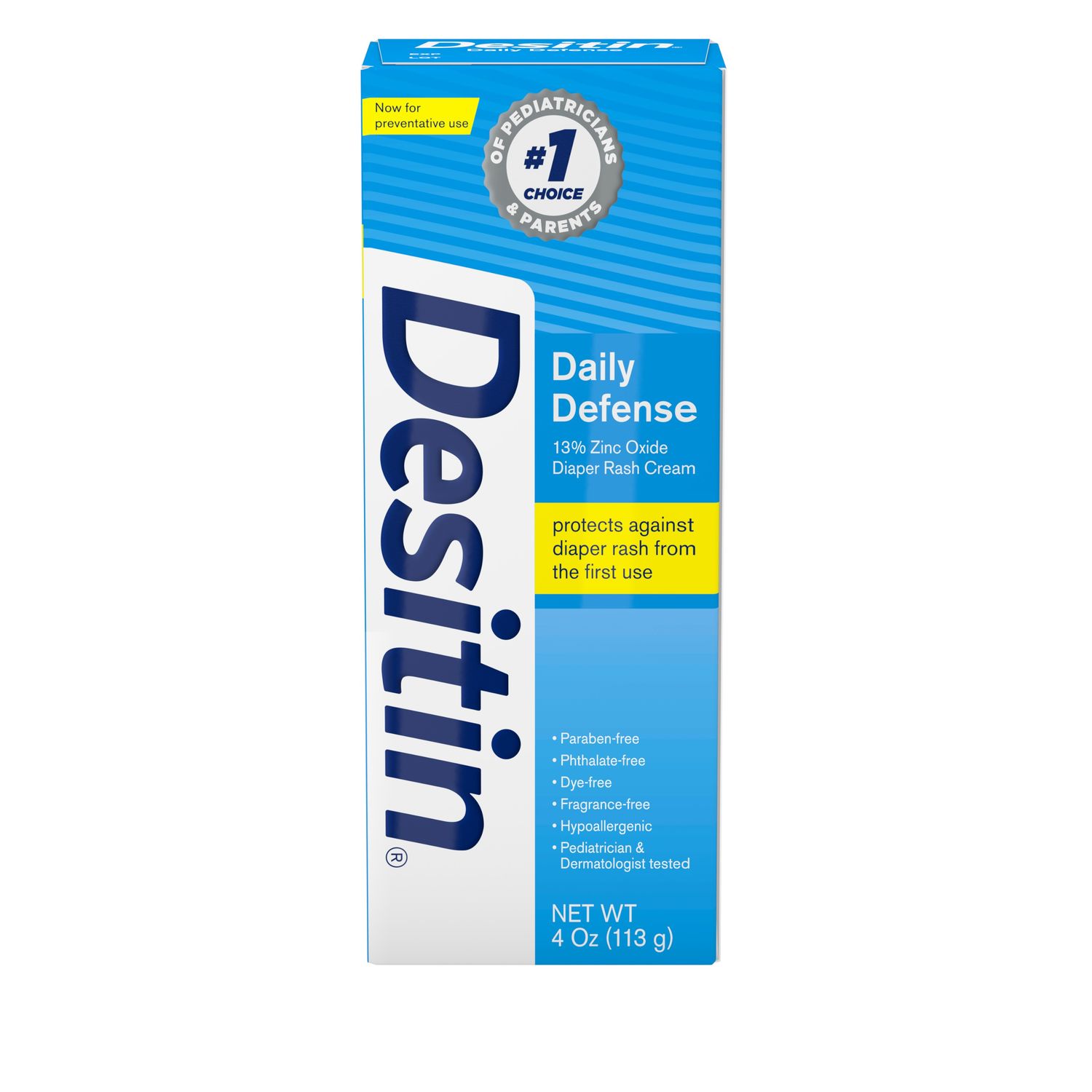 Desitin Daily Defense Baby Diaper Rash Cream with 13% Zinc Oxide - 4.0 Oz