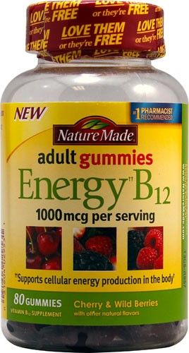 Nature Made Energy B12 1000 Mcg Gummies Cherry & Mixed Berries - 80.0 Ea