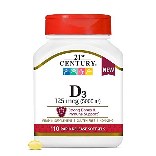 Vitamin D3   125 Mcg   110 Rapid Release Softgels  21st Century