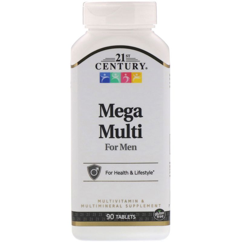 Mega Multi for Men  Multivitamin & Multimineral  90 Tablets  21st Century
