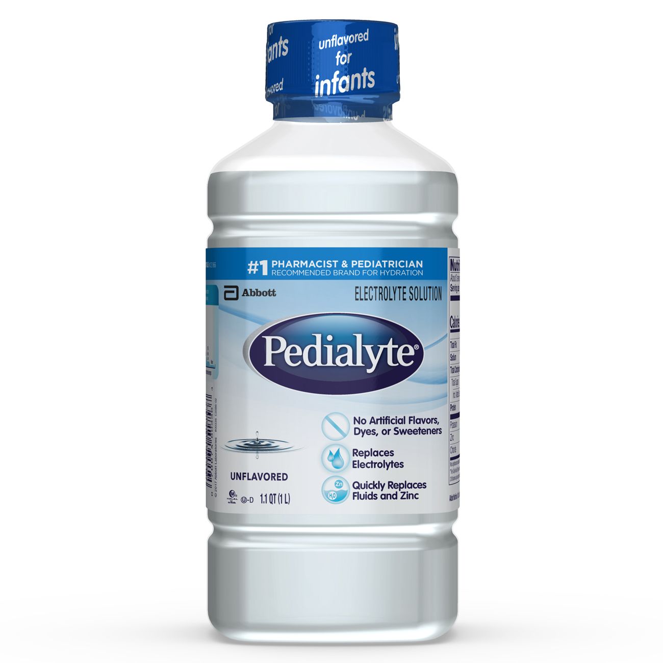 Pedialyte Electrolyte Solution Unflavored - 33.8 Fl Oz
