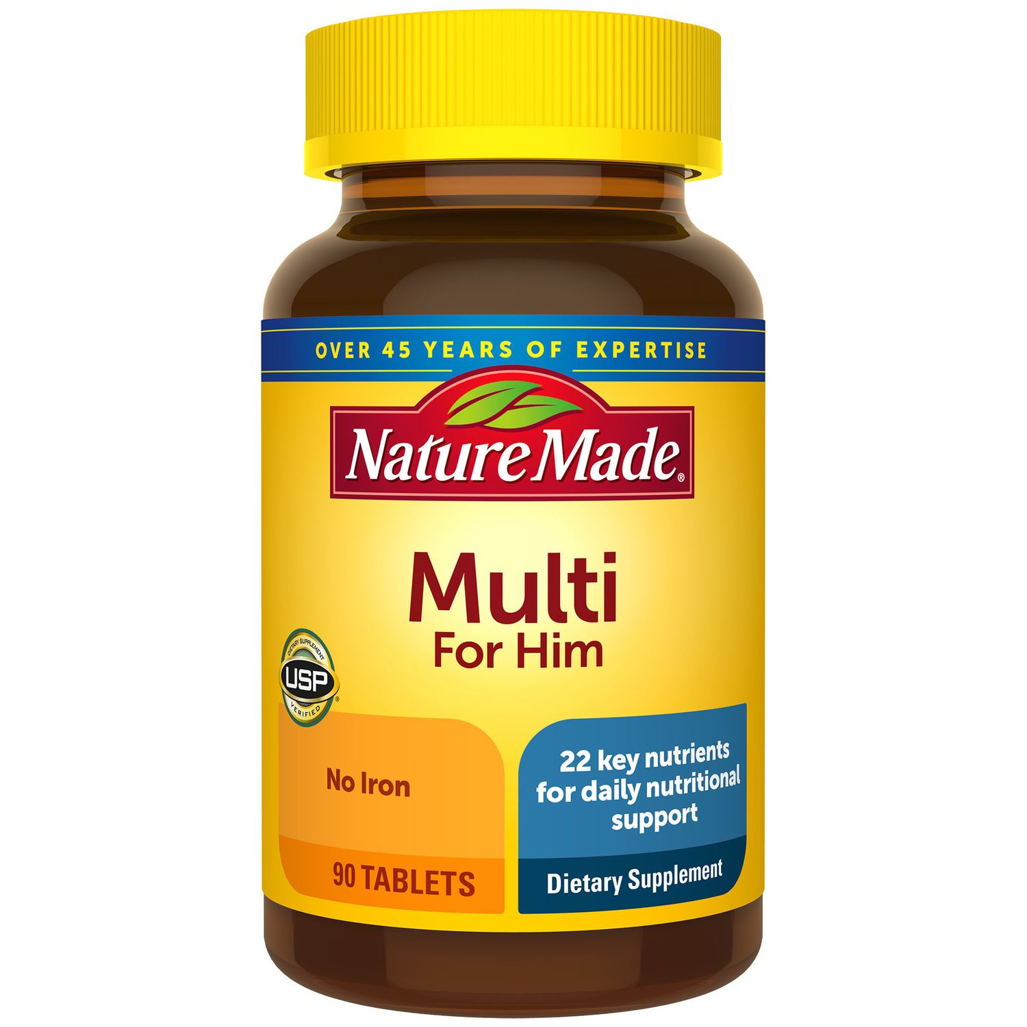 Nature Made Multivitamin for Him Tablets with No Iron - 90.0 Ea
