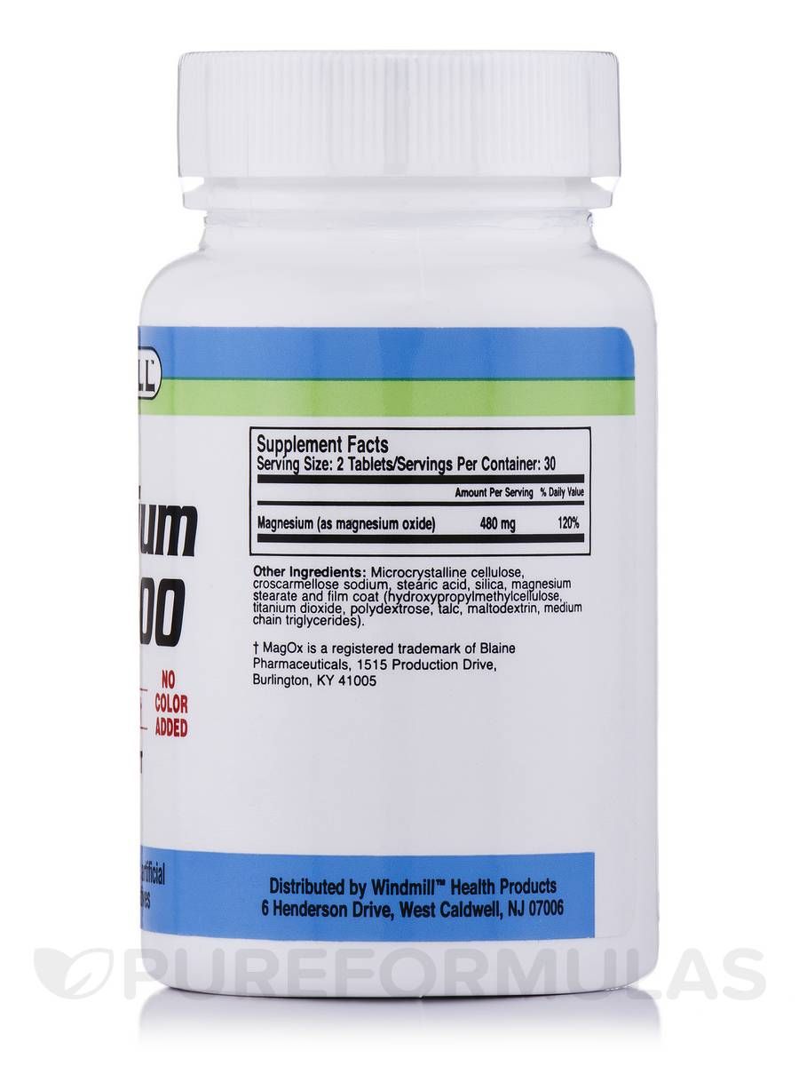 Magnesium Oxide 60 Caps by Windmill Health Products