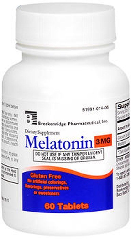 Breckenridge Melatonin Gluten-Free Tablets, 3 Mg, 60 Count