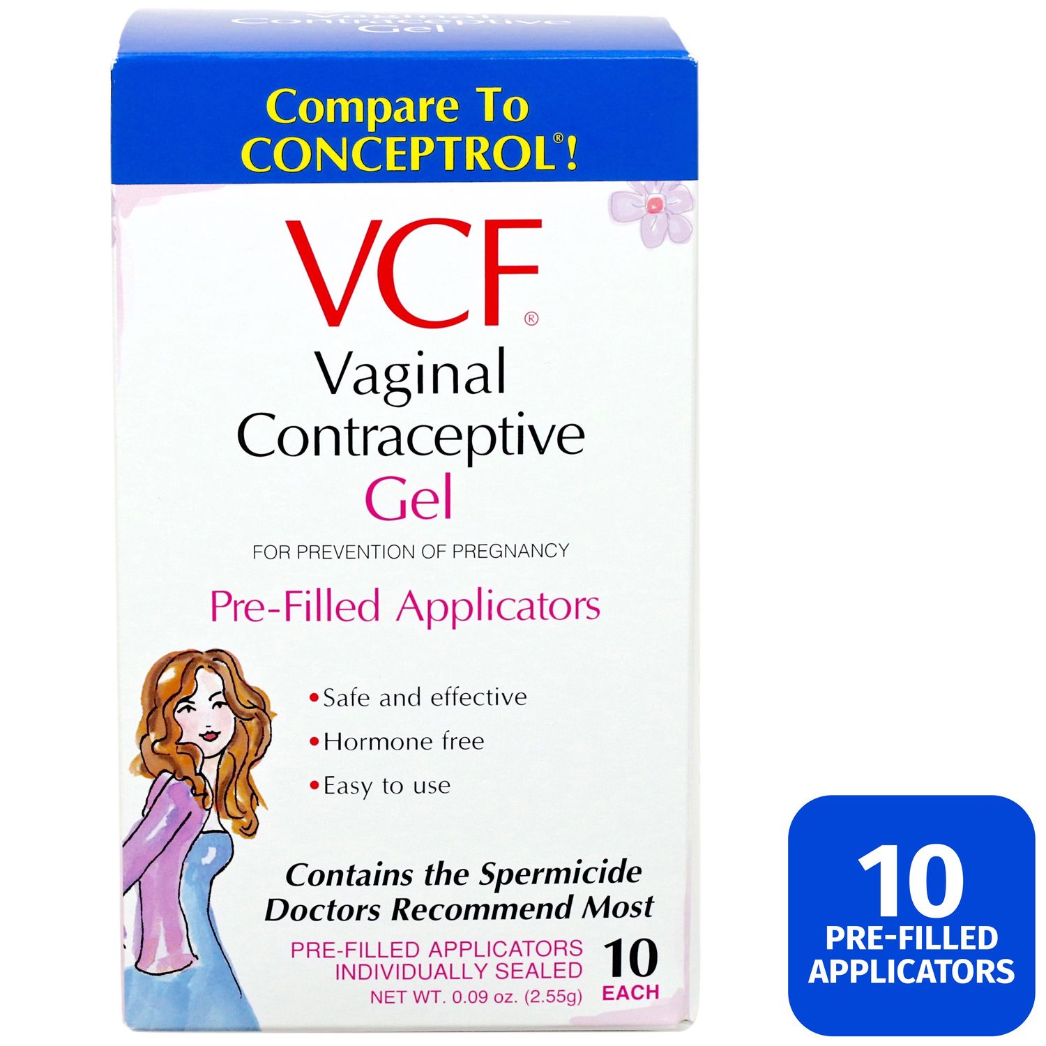 VCF Vaginal Contraceptive Gel - 0.09 Oz X 10 Pack