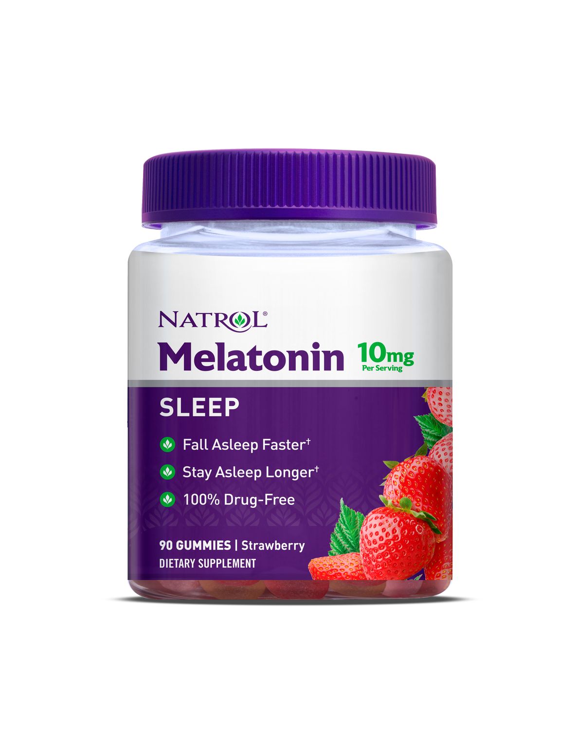 Natrol Melatonin 10mg  Sleep Support  Strawberry Gummies  90ct