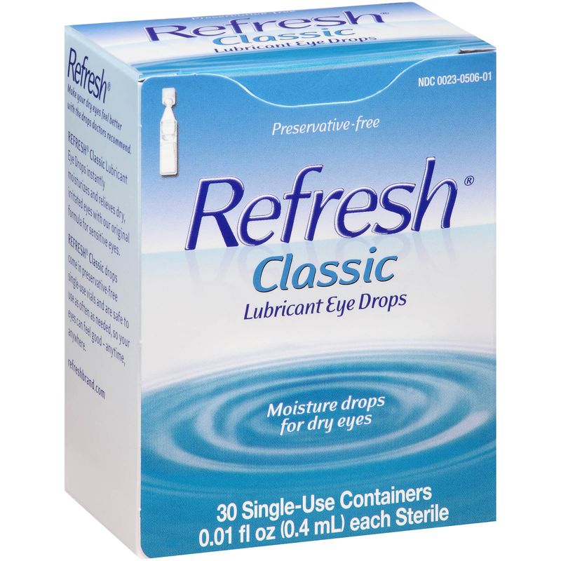 Refresh Classic Lubricant Eye Drops Non-Preserved Tears  30 Single-Use Containers  0.4 ML