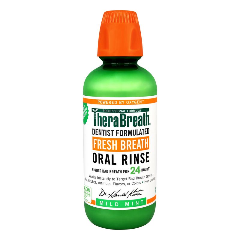 TheraBreath 24-Hour Fresh Breath Oral Rinse  Mild Mint  16.0 Fl Oz