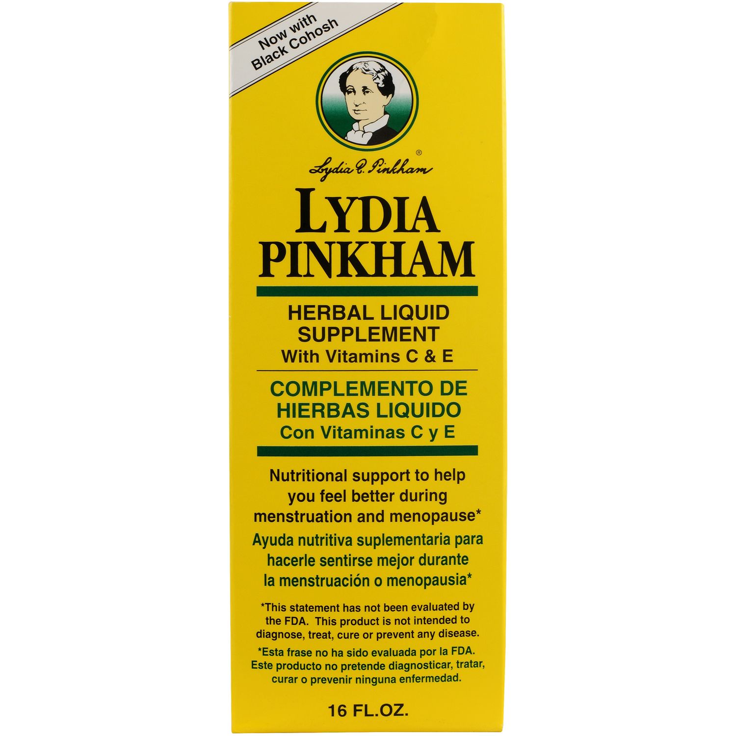Lydia Pinkham Herbal Liquid Supplement 16 Oz