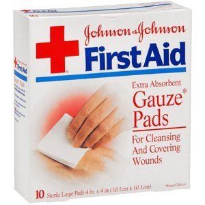 JJ GAUZE PADS 4IN X4INCH 10CT