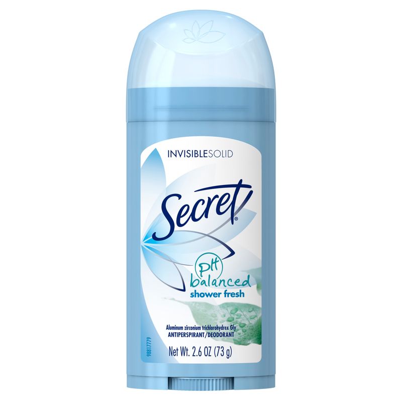 Secret Invisible Solid Antiperspirant Deodorant Shower Fresh - 2.6 Oz