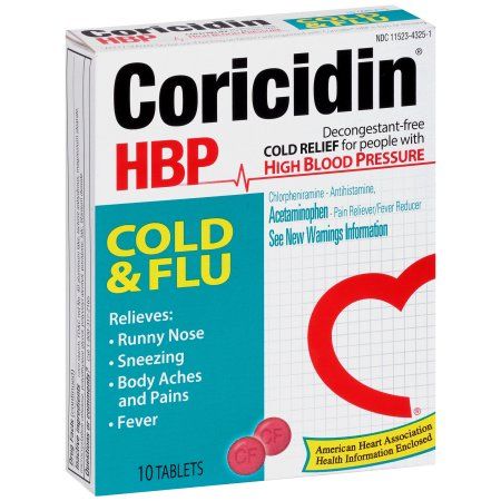 Coricidin Hbp Cold/Flu Tabs 10 Tabs by Afrin