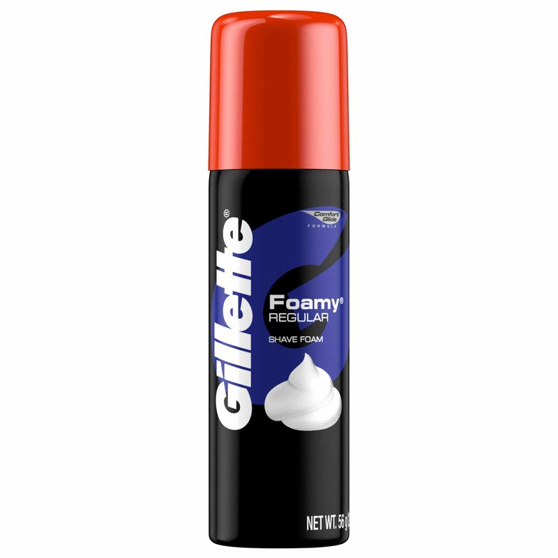Gillette Foamy Men's Regular Shaving Cream, Travel Size - 2.0 Oz