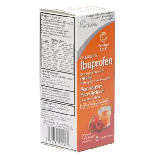 Children S Ibuprofen Cherry Flavor Pain Reliever & Fever Reducer  4 Fl. Oz.
