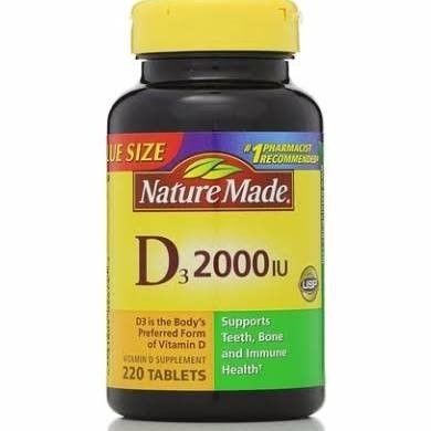 Nature Made Vitamin D3 2000 IU (50 Mcg) Tablets - 220.0 Ea