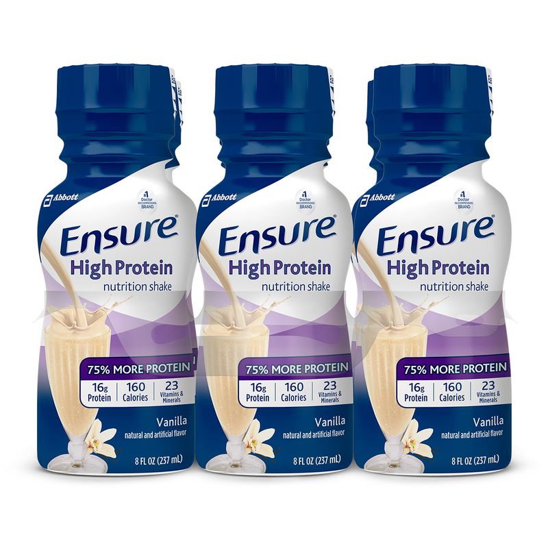 Ensure Active Nutrition Shake Vanilla - 8.0 Fl Oz X 6 Pack