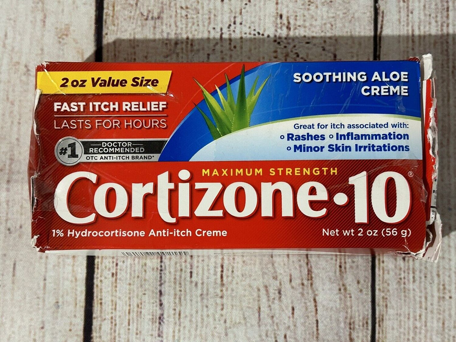 Cortizone-10 CREME with ALOE Max Strength 2oz Tube Exp 12/25