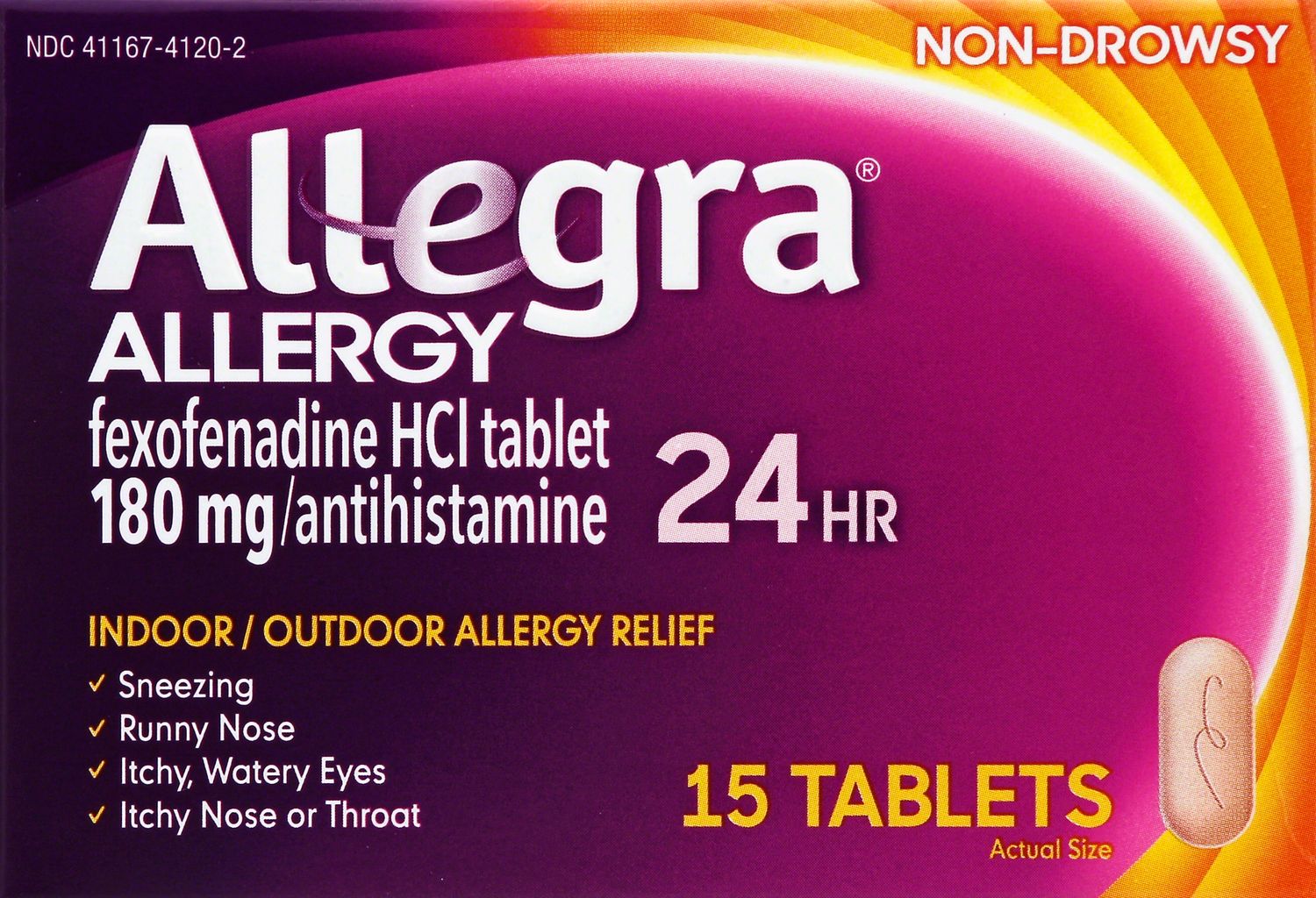 Allegra Adult 24HR Tablet (15 Ct  180 Mg)  Allergy Relief