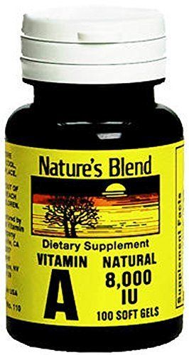 NatureS Blend Vitamin a Softgels 100 Caps by Natures Blend