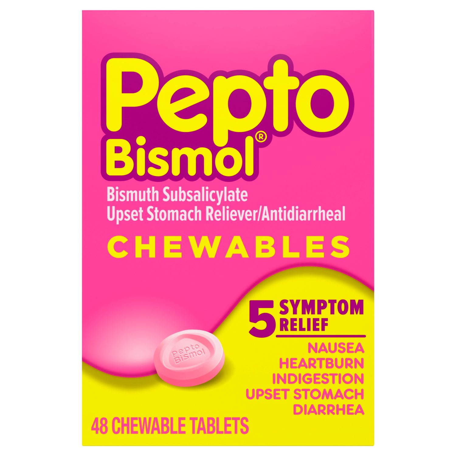 PEPTO BISMOL CHEWTAB ORIGINAL 48CT