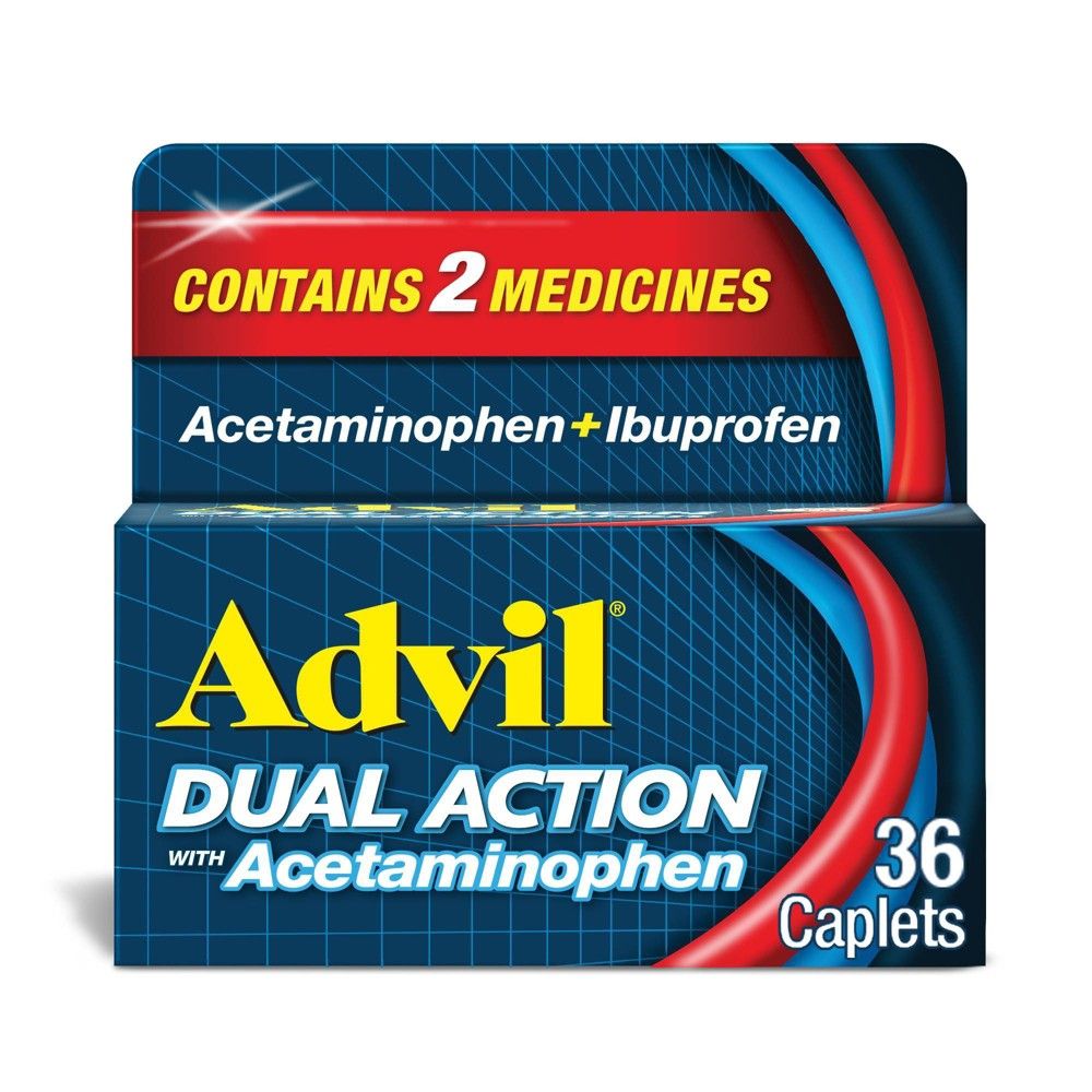 ADVIL DUAL ACTION W/ACETAMIN CPL 36CT