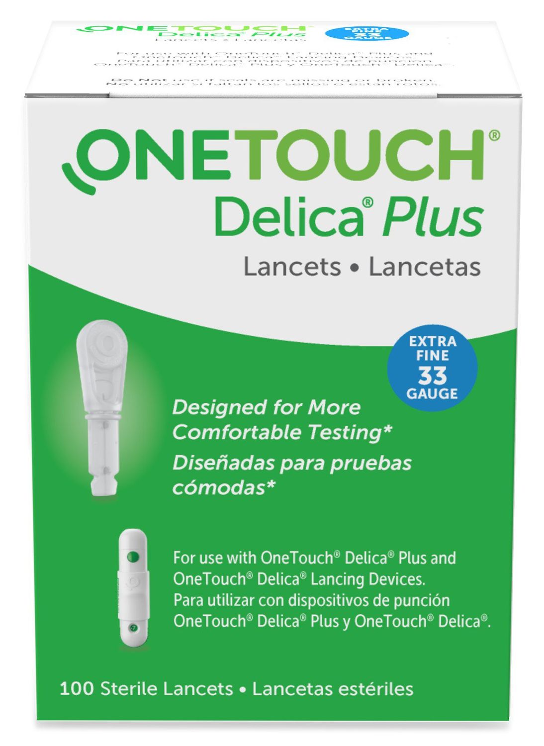ONETOUCH DELICA PLUS LANCET 33G 100CT