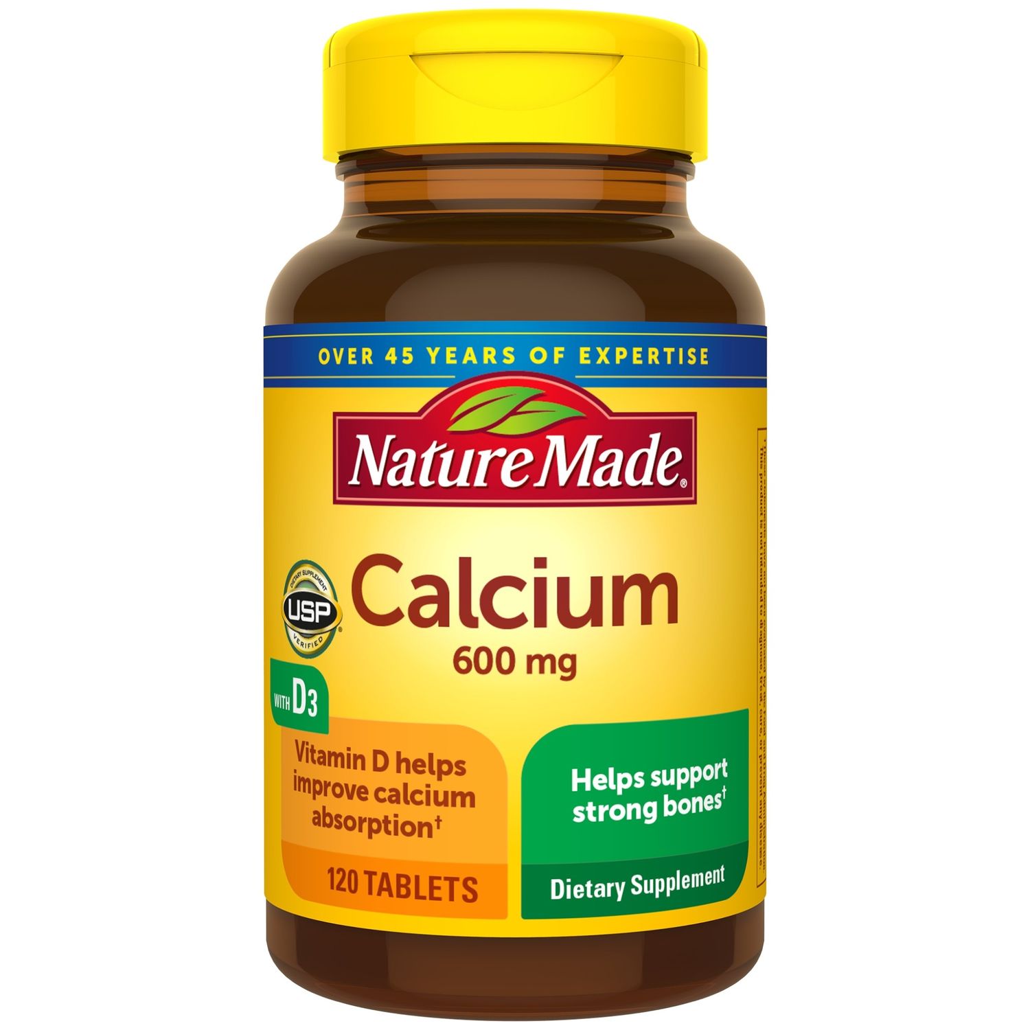 Nature Made Calcium 600 Mg with Vitamin D3 Tablets - 120.0 Ea