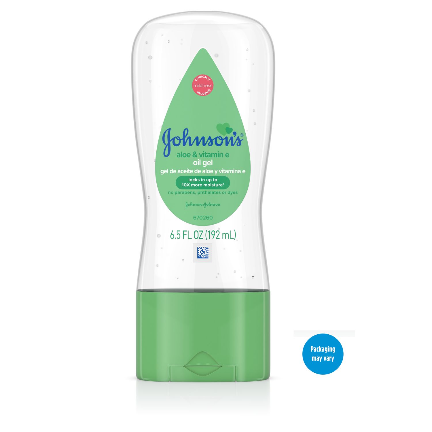 JOHNSONS BABY OIL GEL ALOE/VIT E 6.5OZ