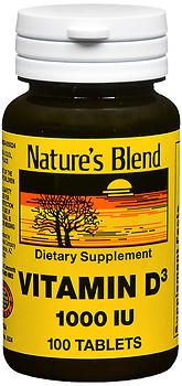 Nature S Blend Vitamin D3 1000 IU Tablets  100 Count